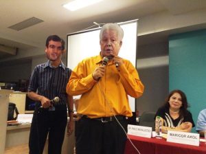 Bulatlat File Photo: Critics spoofed Comelec's Sixto Brillantes and  a Smartmatic rep